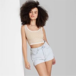 🆕 Wild Fable Cropped| Ribbed Knit| Stretchy Tank Top